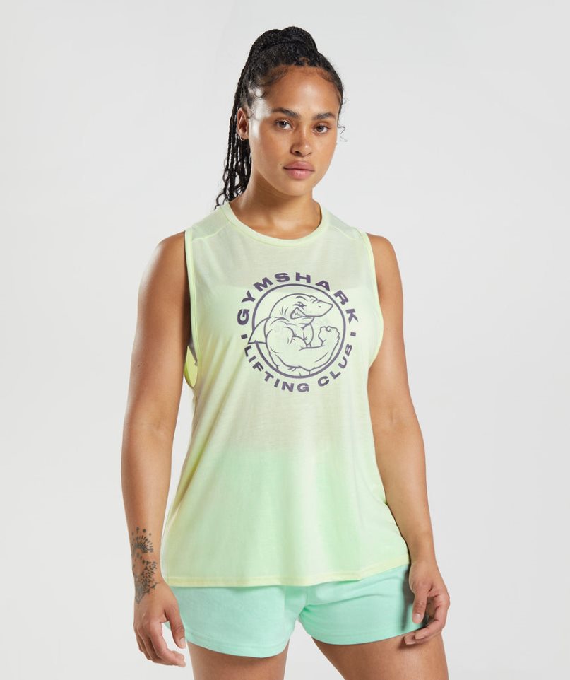 Women\'s Gymshark Legacy Tanks Mint | CA 60513D